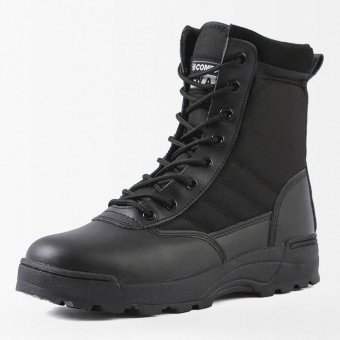 Lightweight tactical boots with zipper