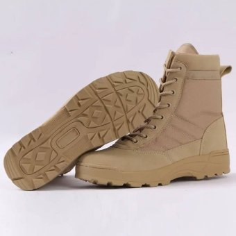 Lightweight tactical boots with zipper Desert Tan