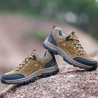 Low profile waterproof shoes "Camel" Khaki