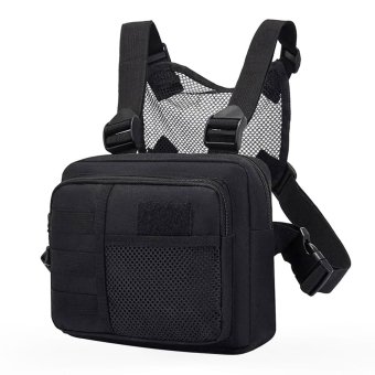 Mens tactical chest bag Black