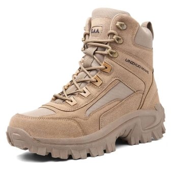 Mid cut tactical hiking boots Desert Tan "Huile"