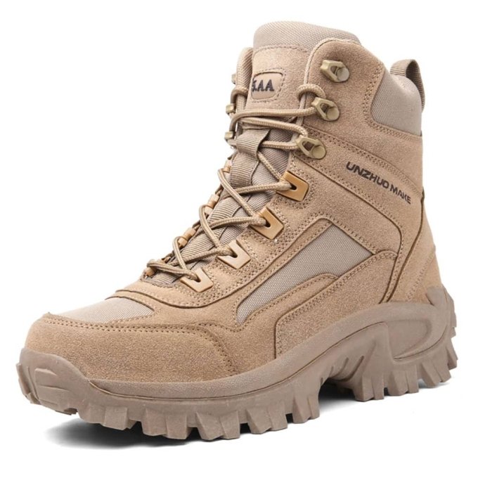 Mid cut tactical hiking boots Desert Tan "Huile"