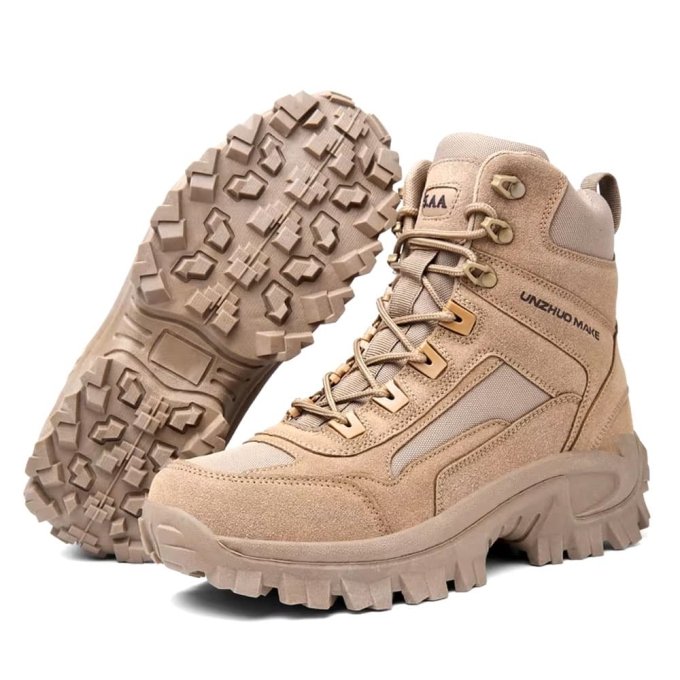 Mid cut tactical hiking boots Desert Tan "Huile"