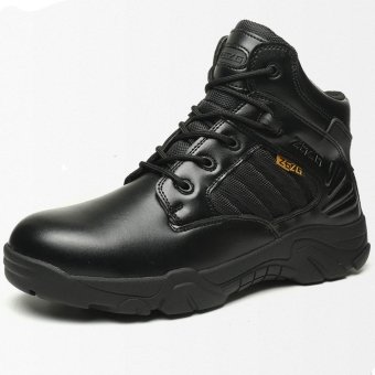Mid length Safety boots Black