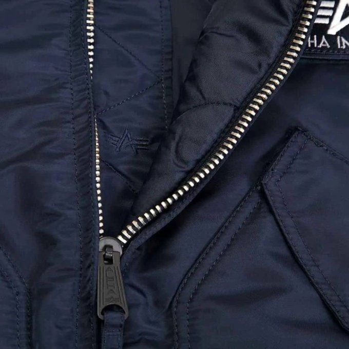 Military 45p flight bomber jacket Navy Blue - Image 4