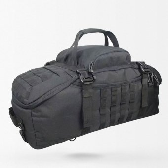 Military black duffle bag