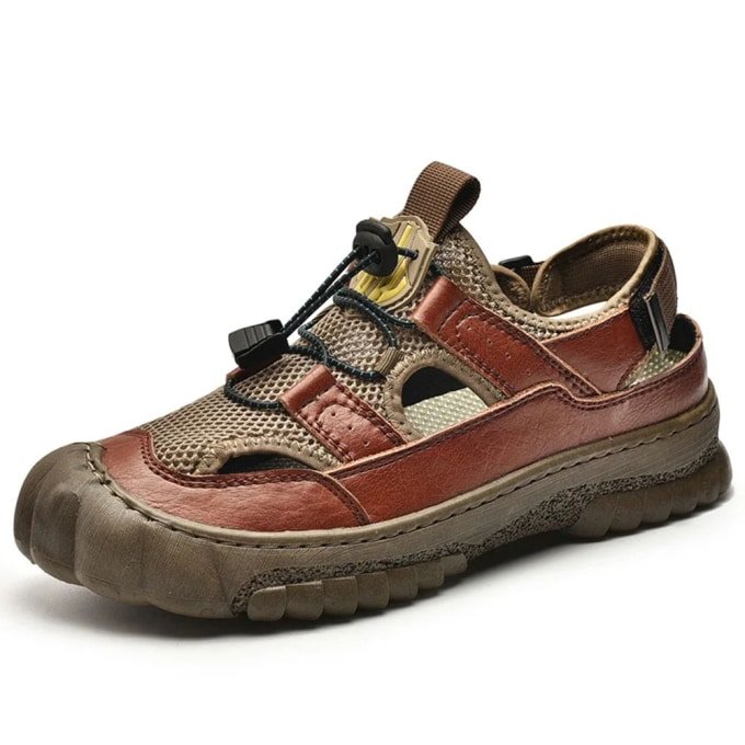 Military style sandal shoes for hiking "Sapl" Brown