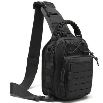 Molle tactical shoulder bag Black