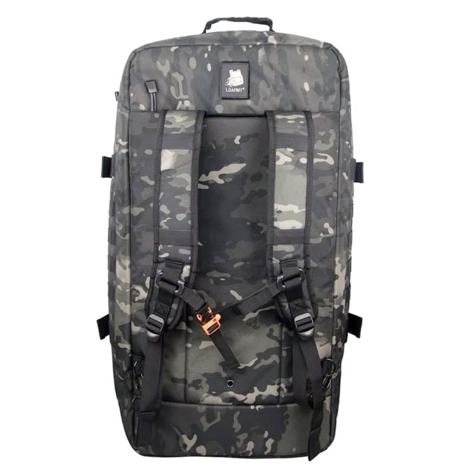 Multicam black military duffle bag