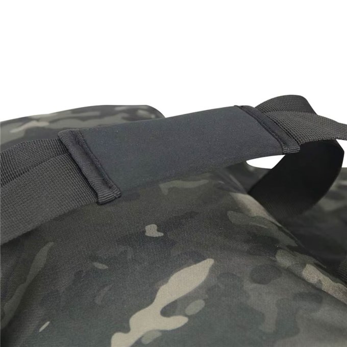 Multicam black military duffle bag