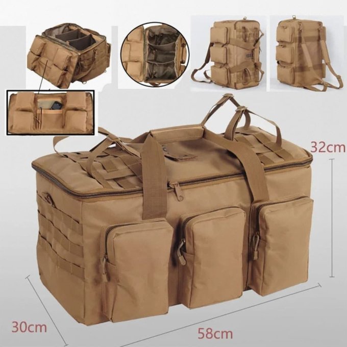 Nylon military duffle bag (55L)