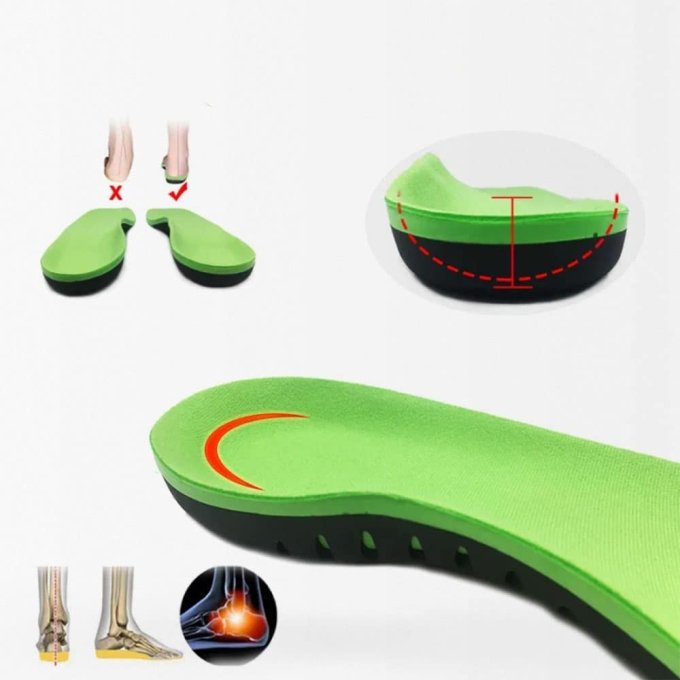 Orthopedic cuttable insoles for overpronation