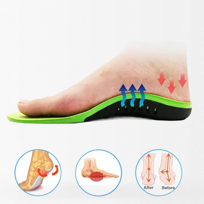 Orthopedic cuttable insoles for overpronation