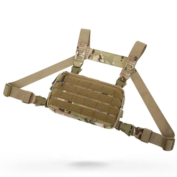 Small tactical chest bag Black Multicam