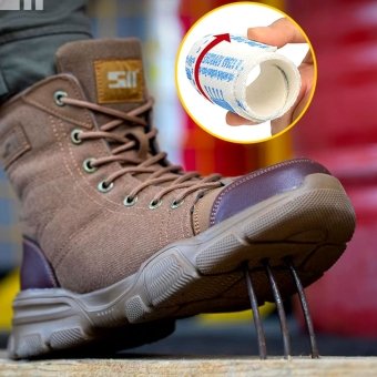 Steel toe military Brown boots