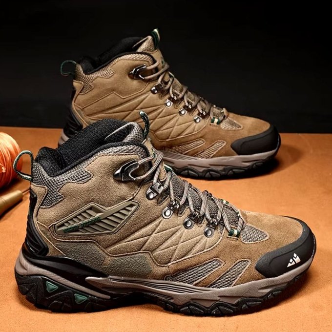Suede Rainproof Hiking Boots Brown