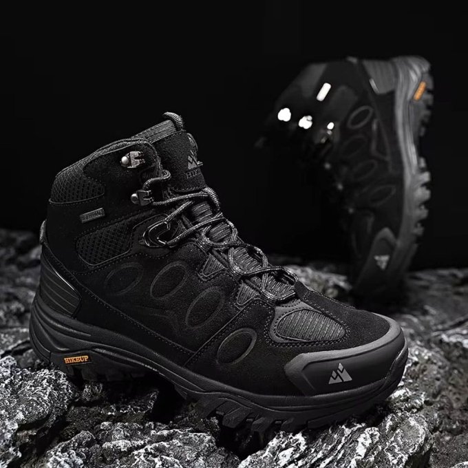 Suede hiking boots Black "Hikeup"