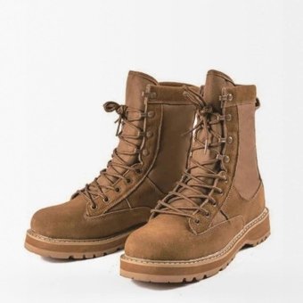 Suede military boots - Coyote  Brown