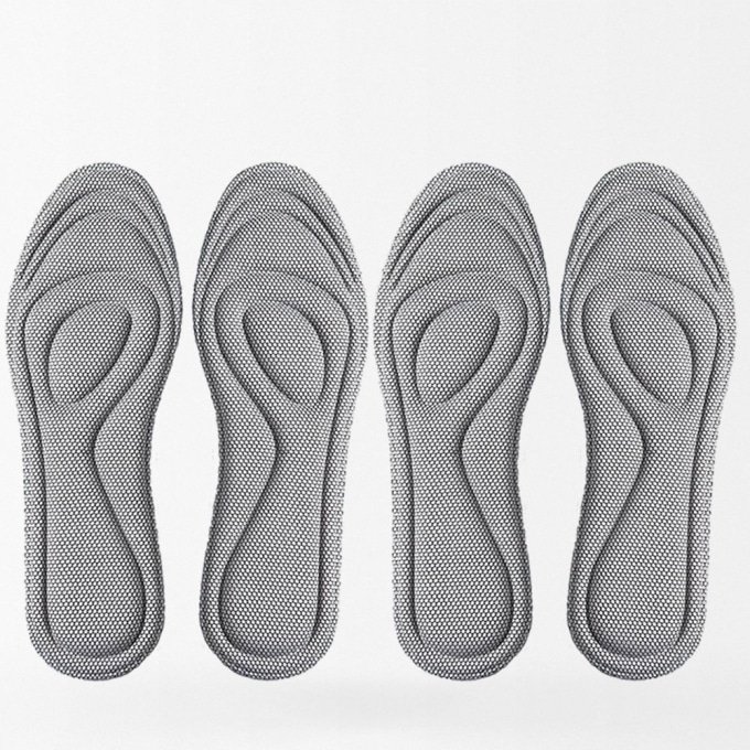 Sweat absorbing padded insoles (x2) Grey