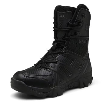 Synthetic leather combat boots