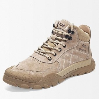 Tactical Cow leather Ankle casual Boots Desert Tan