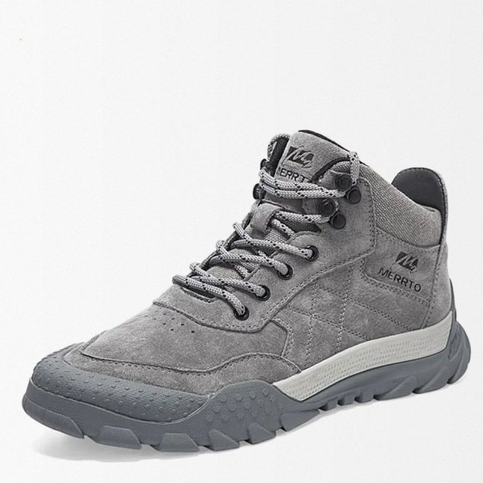 Tactical Cow leather Ankle casual Boots Grey