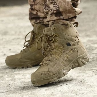 Tactical hiking boots lightweight Coyote Brown