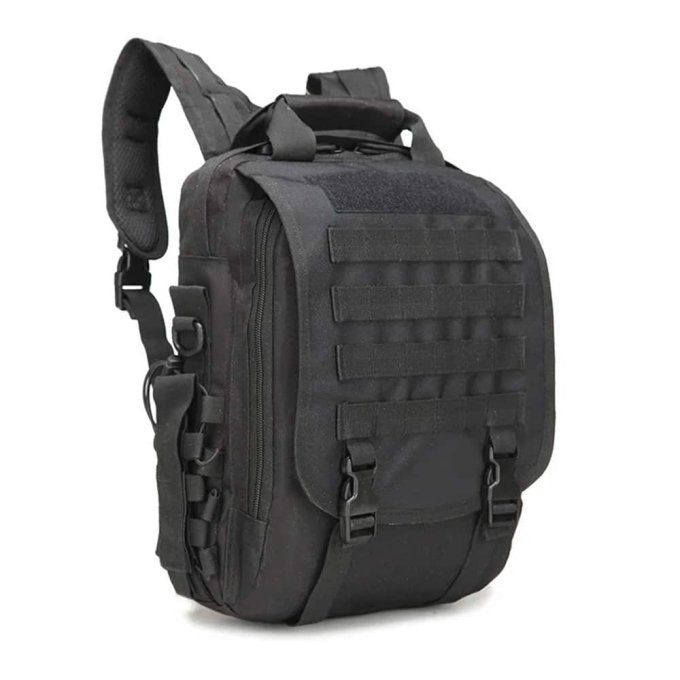 Tactical laptop bag molle Black