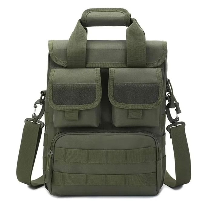 Tactical vertical messenger bag Green