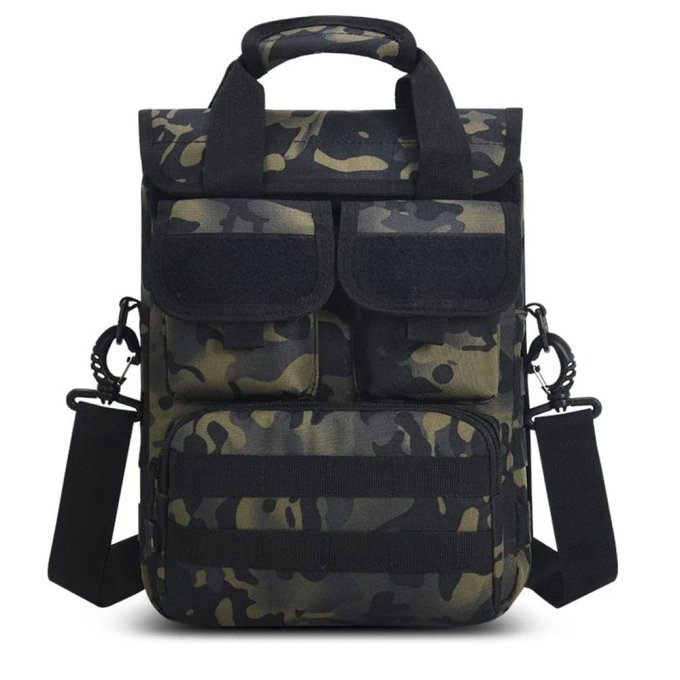 Tactical vertical messenger bag Multicam Black