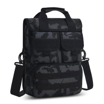 Tactical vertical messenger bag Black Camo