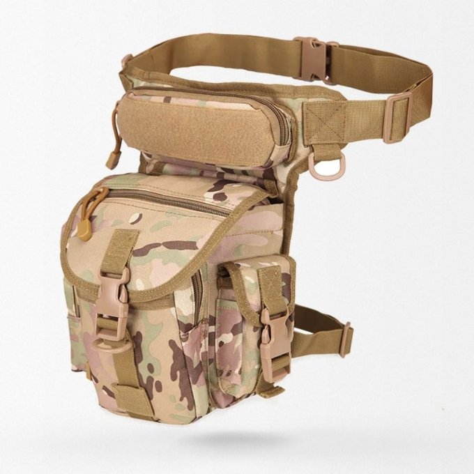 Tactical waist leg bag Multicam