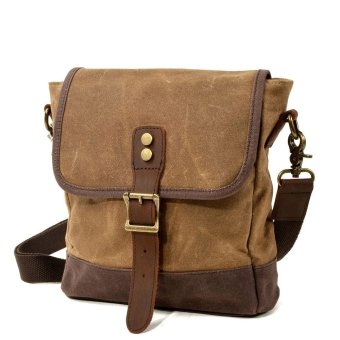 Vintage Leather military style messenger bag