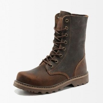 Vintage combat boots brown leather