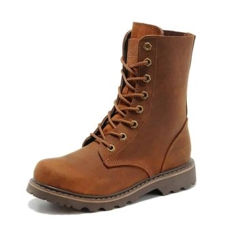 Vintage combat boots coyote brown leather