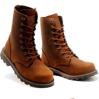 Vintage combat boots coyote brown leather