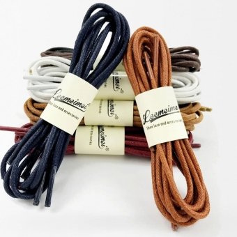 Waxed boot laces round