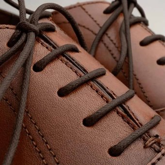 Waxed boot laces round