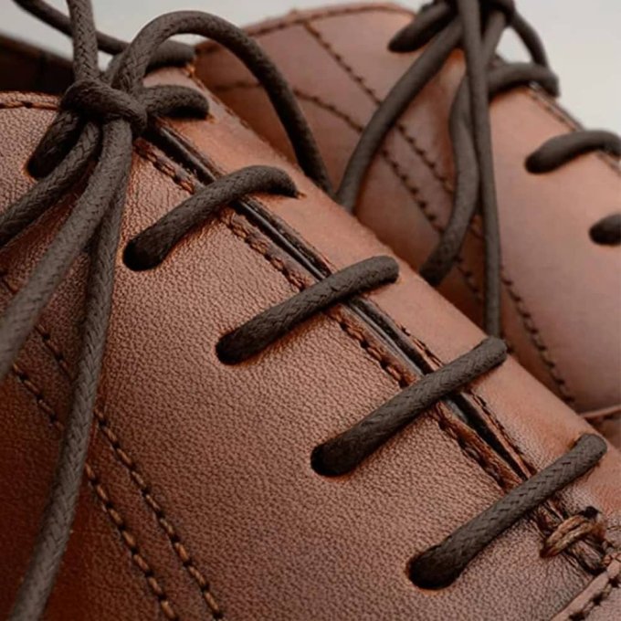 Waxed boot laces round