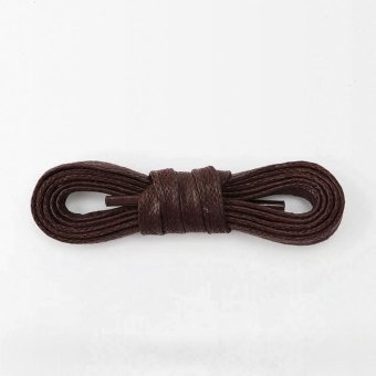 Waxed flat laces for boots (x2) Brown