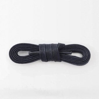Waxed flat laces for boots (x2) Navy Blue