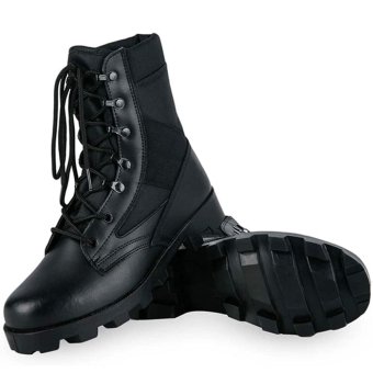 army black leather boots