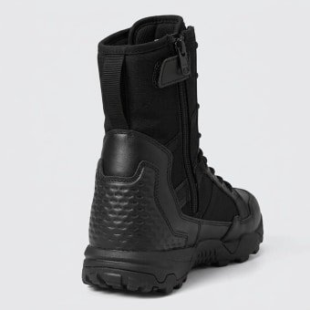 Black lace up combat boots with Mesh