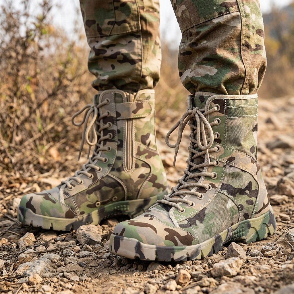 Lightweight running tactical boots Camouflage Multicam