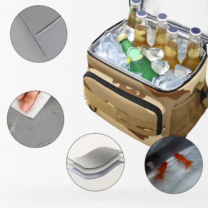 3 Color Desert tactical insulated lunch bag