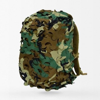 3D Camo Backpack ghillie cover - Woodland