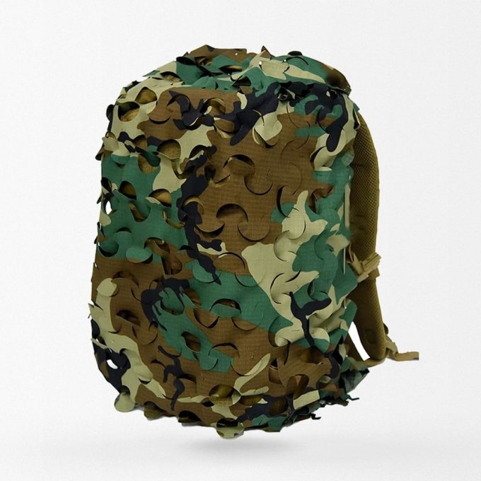 3D Camo Backpack ghillie cover - Woodland