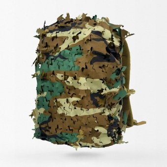 3D Camo Backpack ghillie cover - Woodland