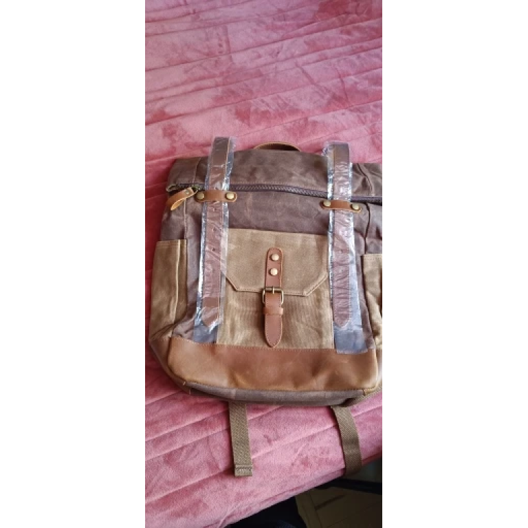 Vintage military canvas backpack photo review