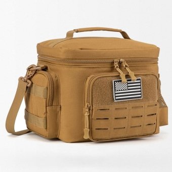 Coyote brown tactical thermal lunch bag